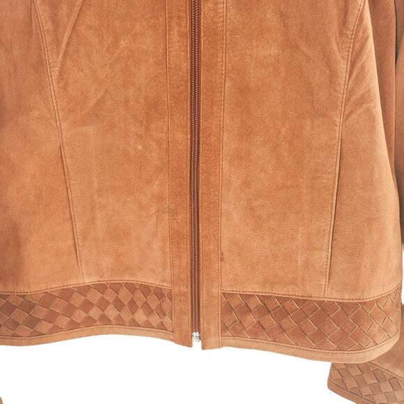 Willi Smith Women's Leather Skirt Jacket Set Western Size Large Tan - Picture 7 of 16